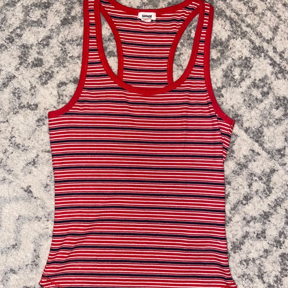 GARAGE Stripped Tank Top